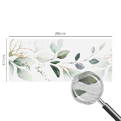 Papel de parede para sala Folhas verdes