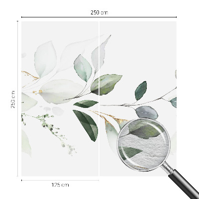Papel de parede para sala Folhas verdes