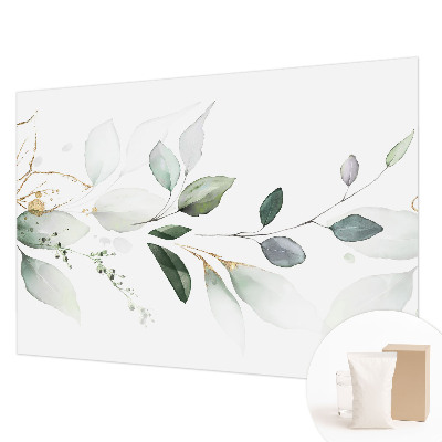 Papel de parede para sala Folhas verdes