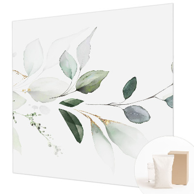 Papel de parede para sala Folhas verdes
