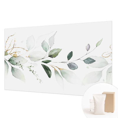 Papel de parede para sala Folhas verdes