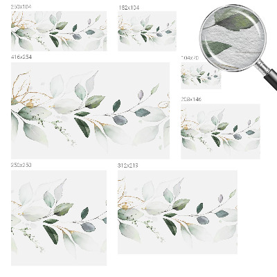 Papel de parede para sala Folhas verdes