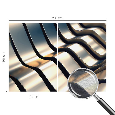 Papel de parede Ondas metálicas
