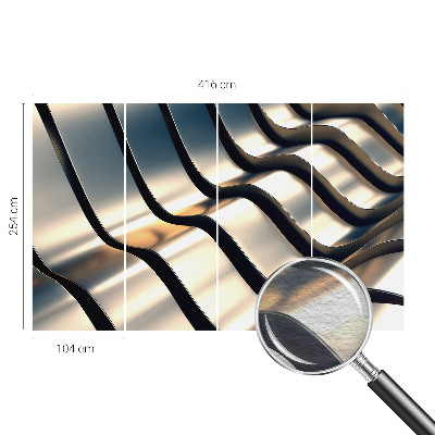 Papel de parede Ondas metálicas