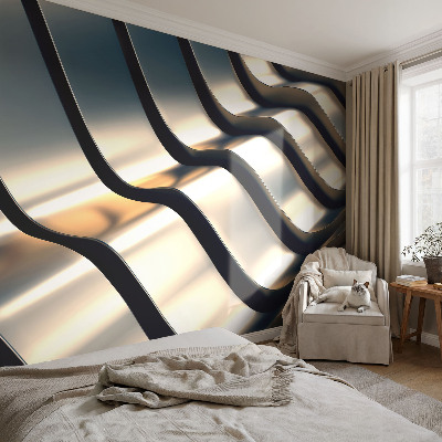 Papel de parede Ondas metálicas