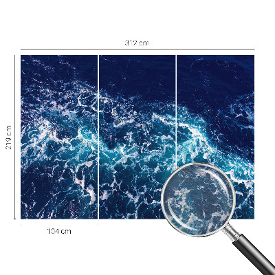 Mural de fotos na parede Ondas do mar