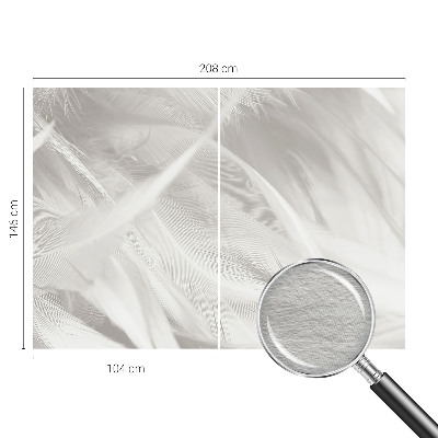 Papel de parede decorativo penas sutis