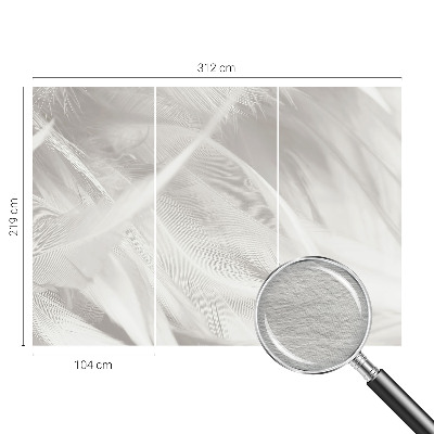 Papel de parede decorativo penas sutis