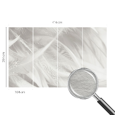 Papel de parede decorativo penas sutis