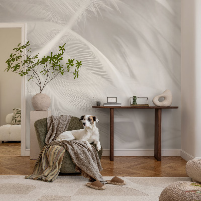 Papel de parede decorativo penas sutis