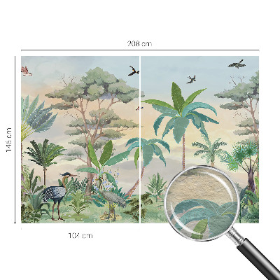 Papel de parede para sala Flora exótica