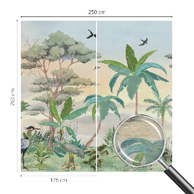 Papel de parede para sala Flora exótica