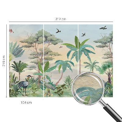 Papel de parede para sala Flora exótica