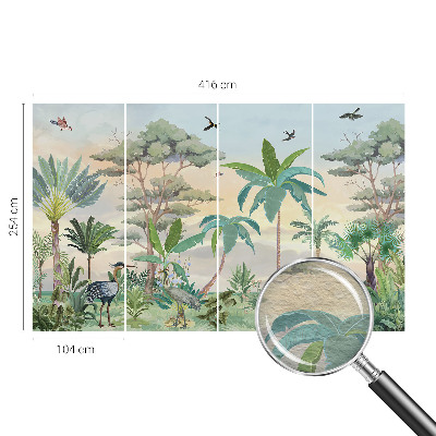 Papel de parede para sala Flora exótica