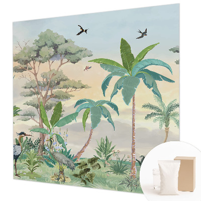 Papel de parede para sala Flora exótica