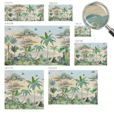 Papel de parede para sala Flora exótica