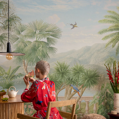 Papel de parede para sala Paisagem exótica