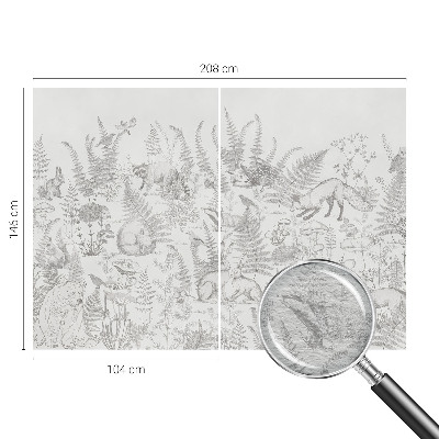Papel de parede decorativo Animais da floresta