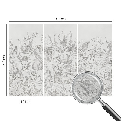 Papel de parede decorativo Animais da floresta