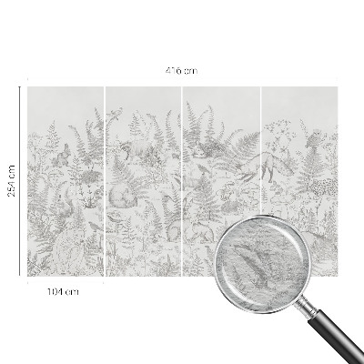 Papel de parede decorativo Animais da floresta
