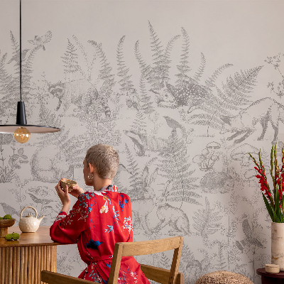 Papel de parede decorativo Animais da floresta