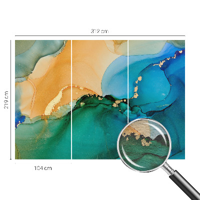 Papel de parede fotográfico Ondas coloridas