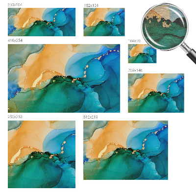 Papel de parede fotográfico Ondas coloridas