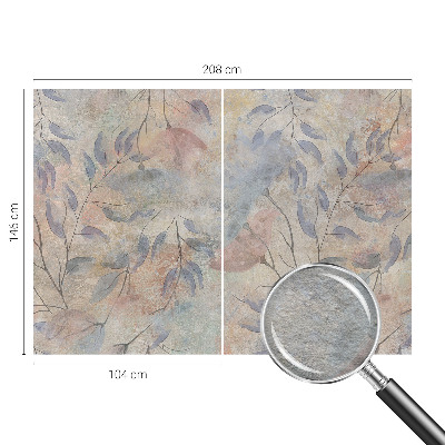 Papel de parede para sala Folhas abstratas
