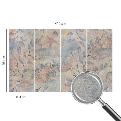 Papel de parede para sala Folhas abstratas