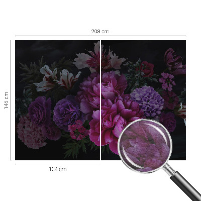 Mural de fotos na parede Elegância floral