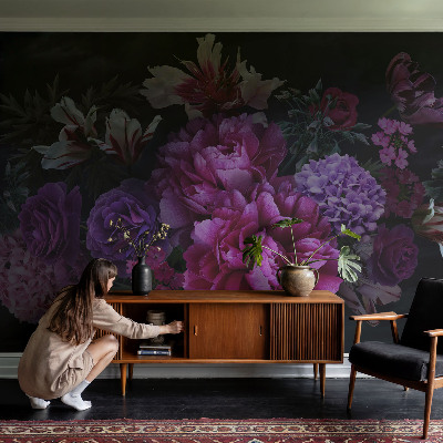 Mural de fotos na parede Elegância floral