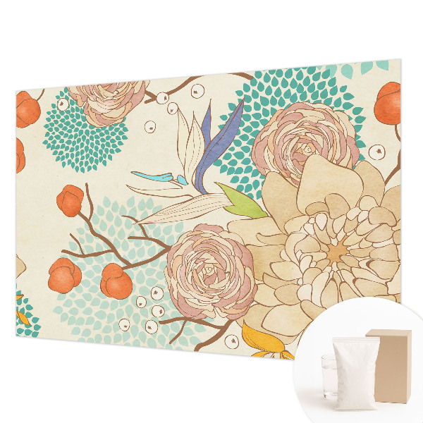 Papel de parede para quarto Fantasia floral