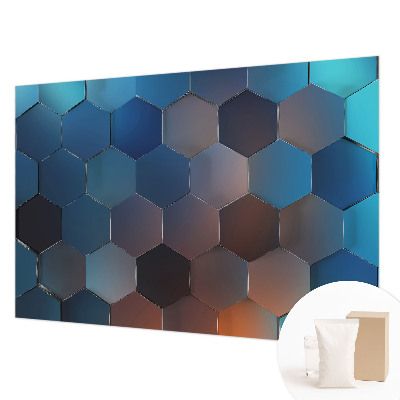 Papel de parede fotográfico Hexágonos azuis