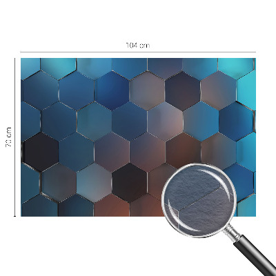 Papel de parede fotográfico Hexágonos azuis