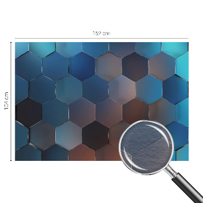 Papel de parede fotográfico Hexágonos azuis