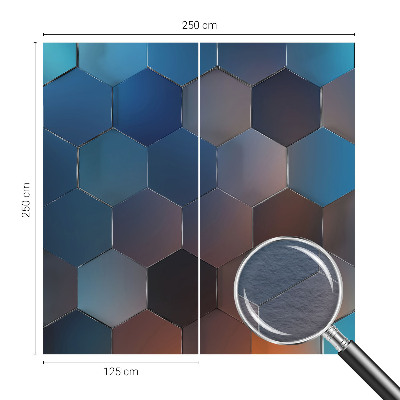 Papel de parede fotográfico Hexágonos azuis