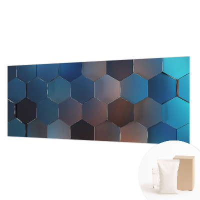 Papel de parede fotográfico Hexágonos azuis