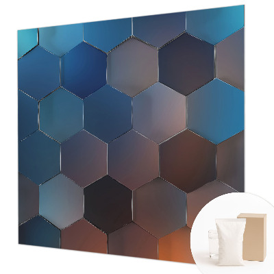 Papel de parede fotográfico Hexágonos azuis