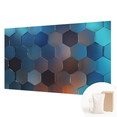 Papel de parede fotográfico Hexágonos azuis