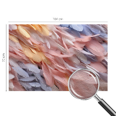 Papel de parede decorativo Penas em tons pastel