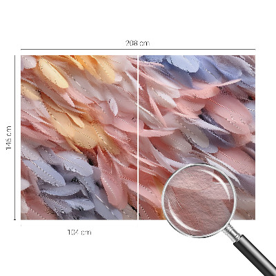 Papel de parede decorativo Penas em tons pastel