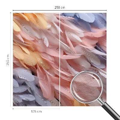 Papel de parede decorativo Penas em tons pastel