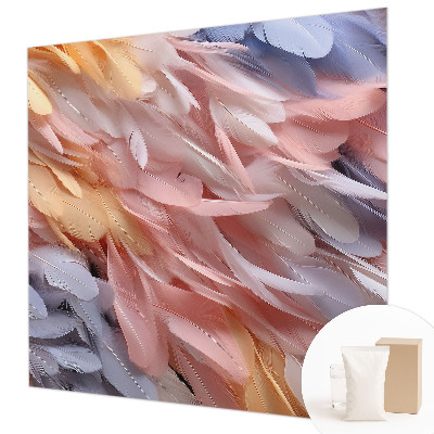 Papel de parede decorativo Penas em tons pastel