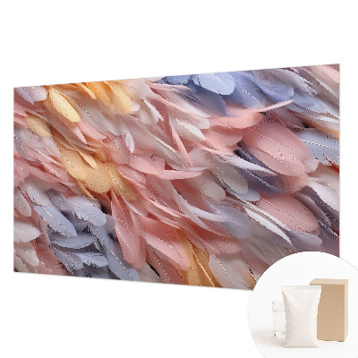 Papel de parede decorativo Penas em tons pastel