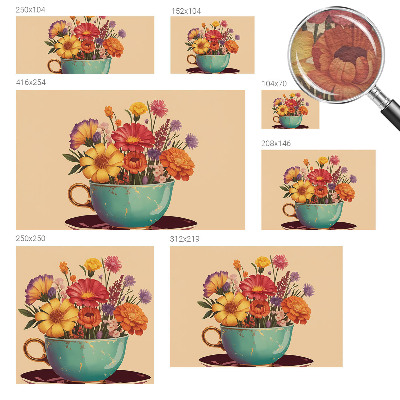 Papel de parede fotográfico Um buquê colorido