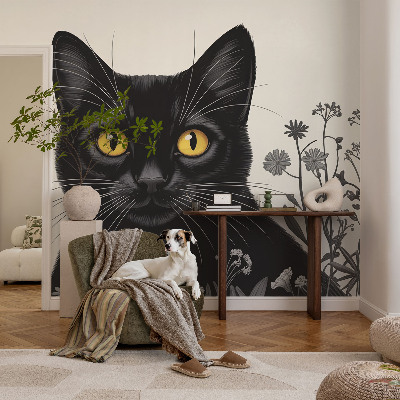 Papel de parede para sala Flores de gato