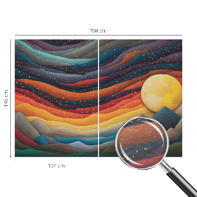 Papel de parede para quarto Montanhas coloridas