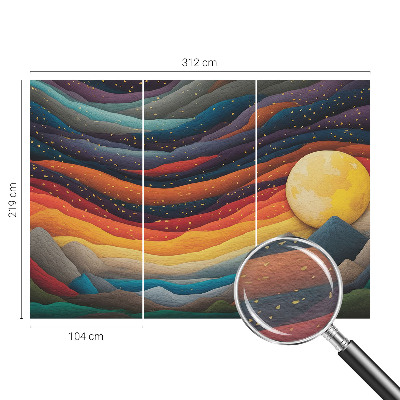 Papel de parede para quarto Montanhas coloridas