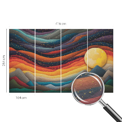 Papel de parede para quarto Montanhas coloridas