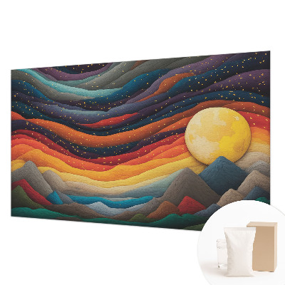 Papel de parede para quarto Montanhas coloridas